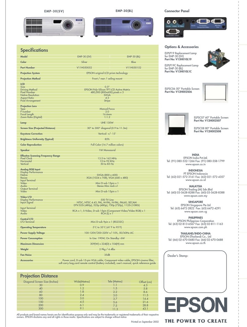 Epson EMP-30 User manual