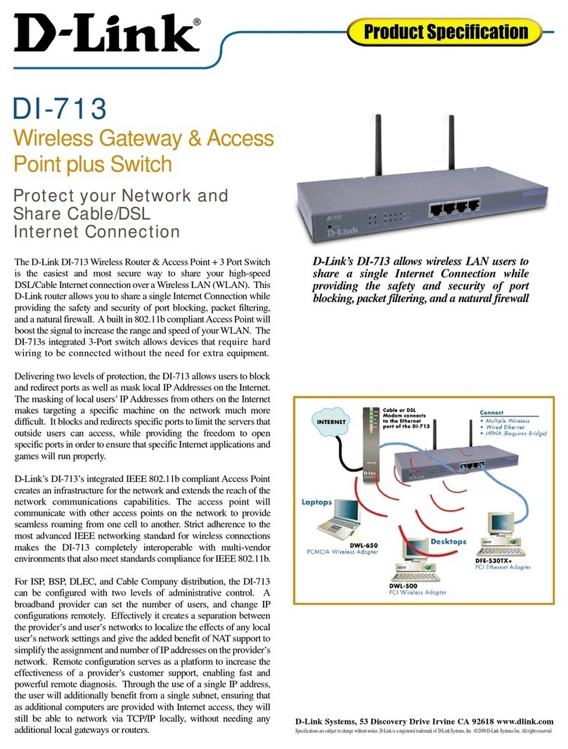 D-Link DI-713 User manual D-Link DI-713 User manual