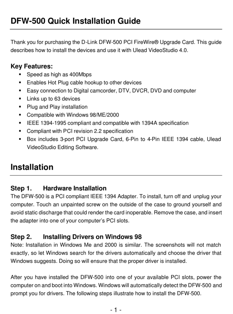 D-Link DFW-500 User manual