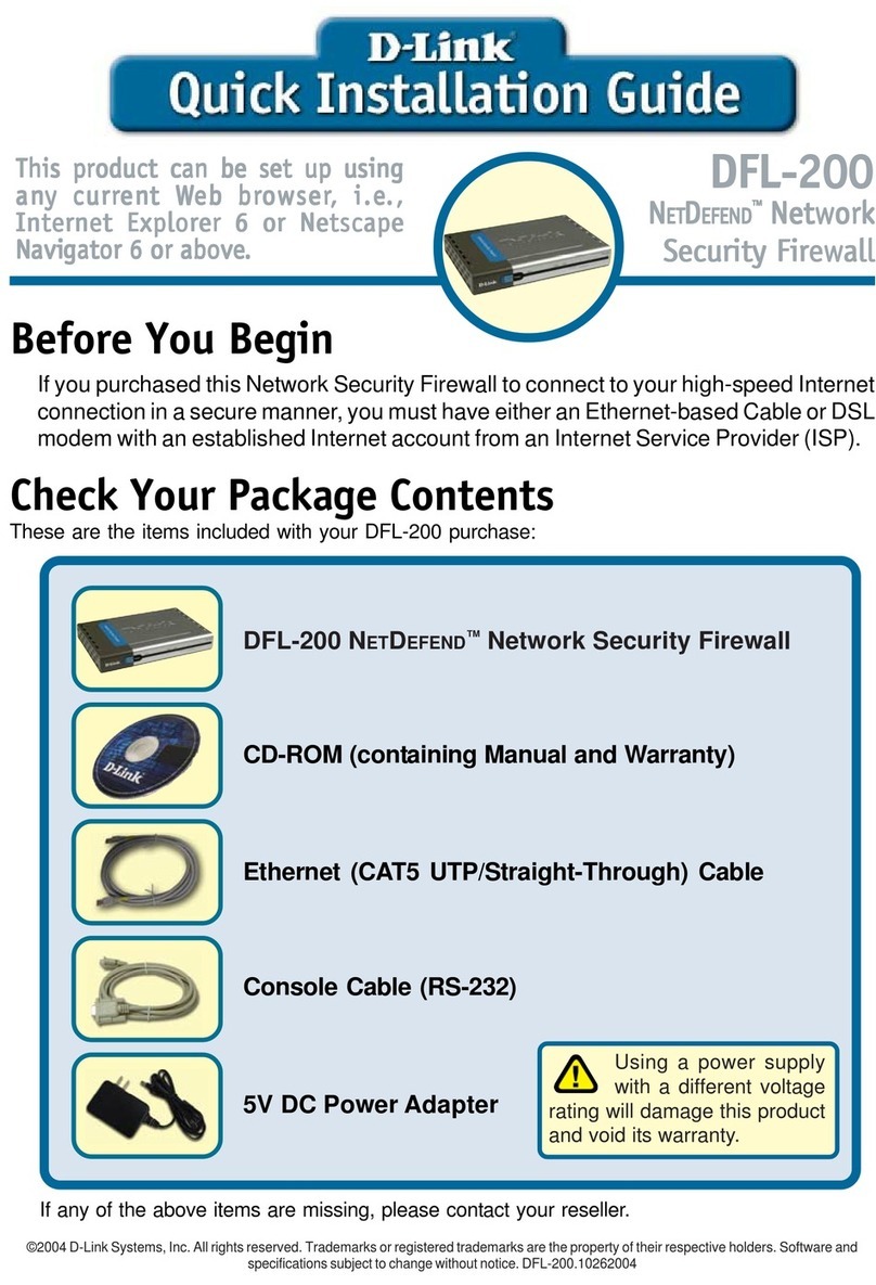 D-Link DFL-200 - Security Appliance User manual D-Link DFL-200 - Security Appliance User manual