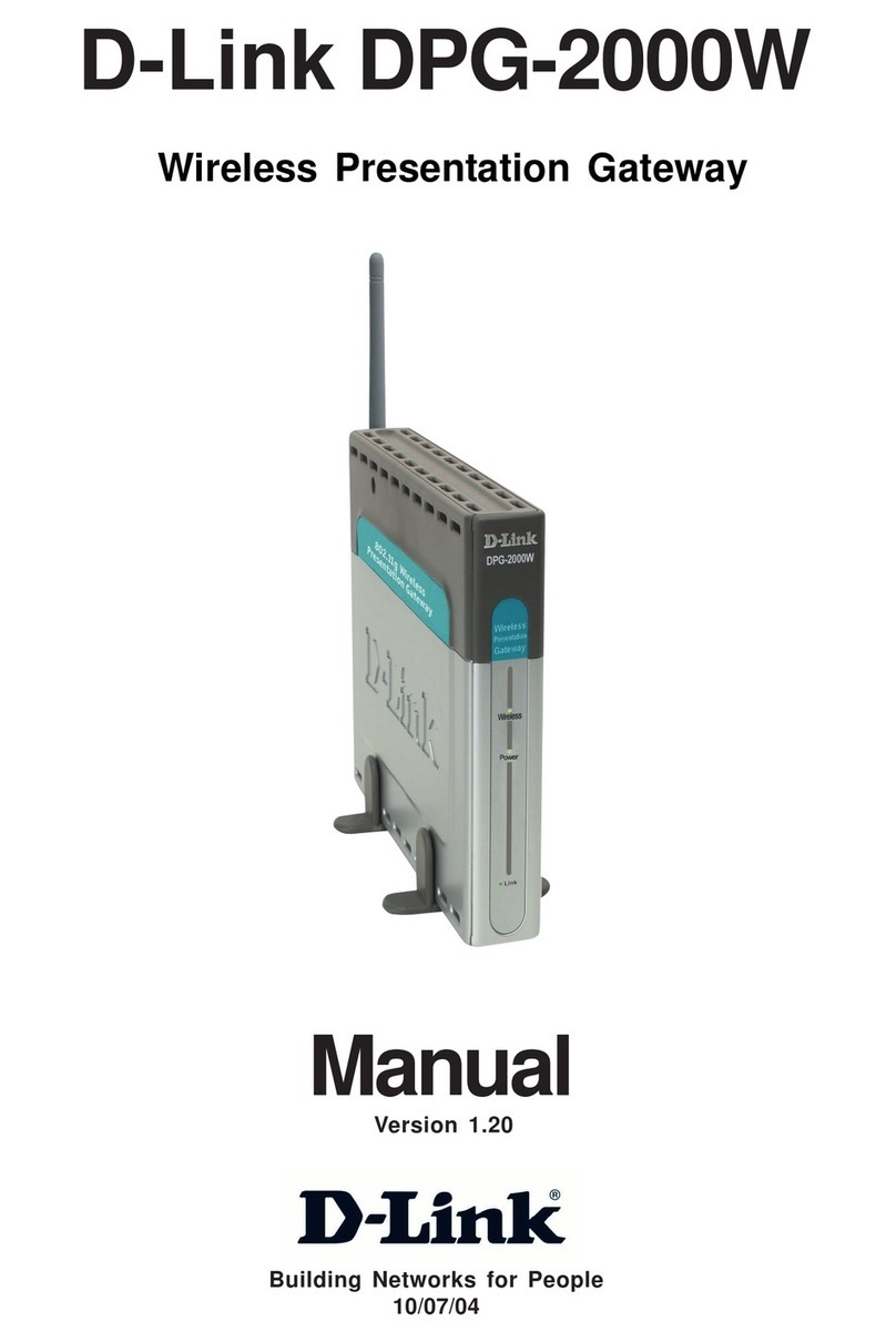 D-Link DPG-2000W - AirPlus G Wireless Presentation... User manual D-Link DPG-2000W - AirPlus G Wireless Presentation... User manual