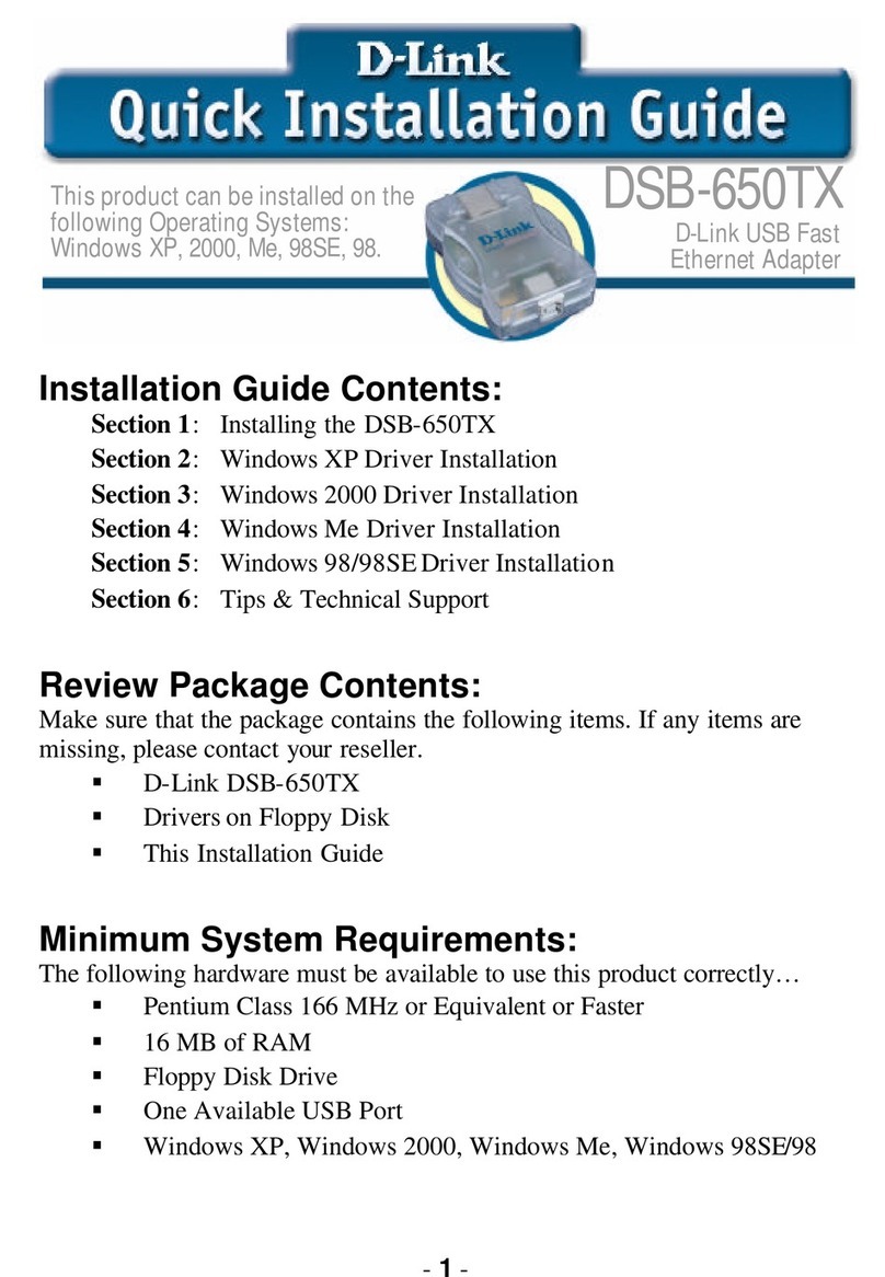 D-Link DSB-650TX User manual