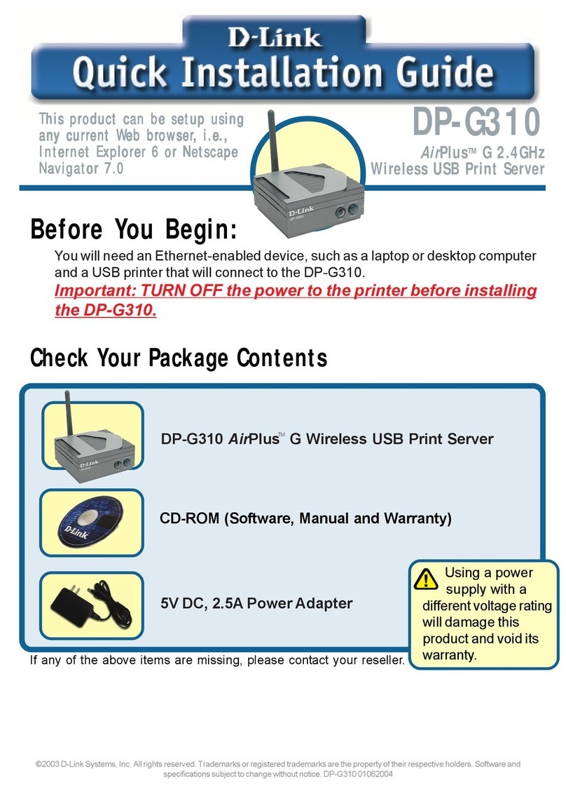D-Link AirPlus DP-G310 User manual