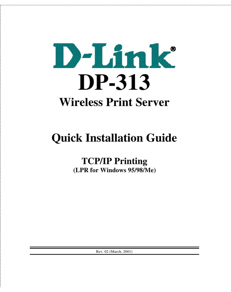 D-Link DP-313 - Air 802.11b Wireless Print Server User manual