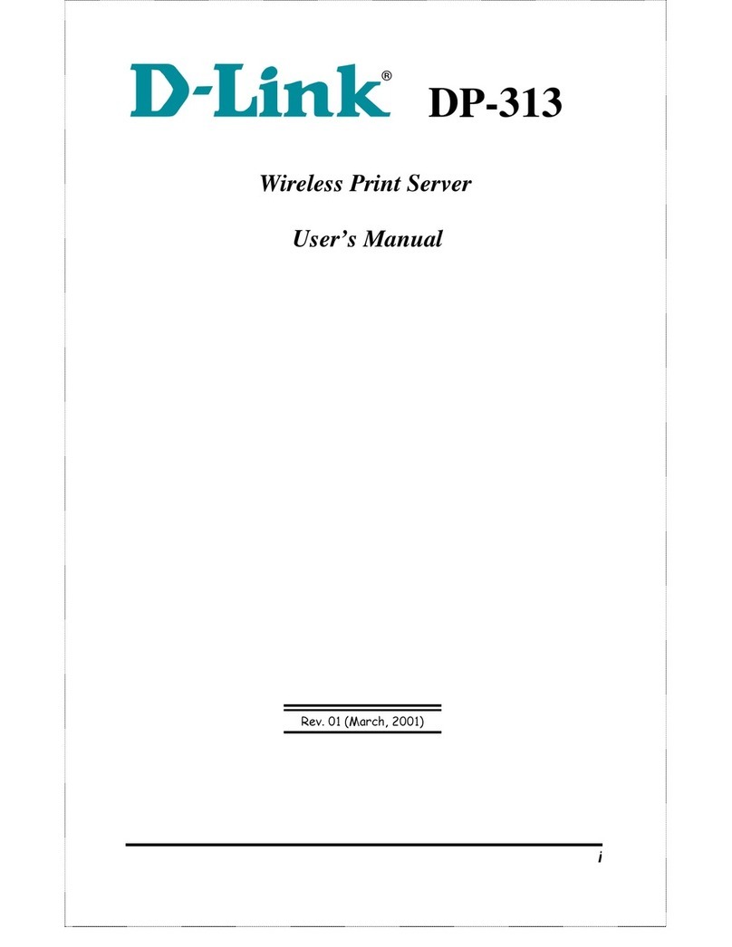 D-Link DP-313 - Air 802.11b Wireless Print Server User manual