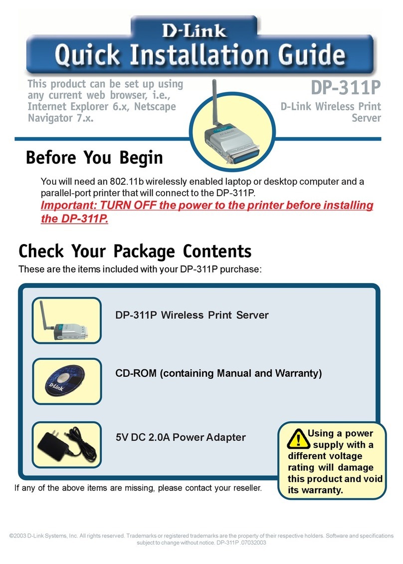 D-Link DP-311P - Air Print Server User manual