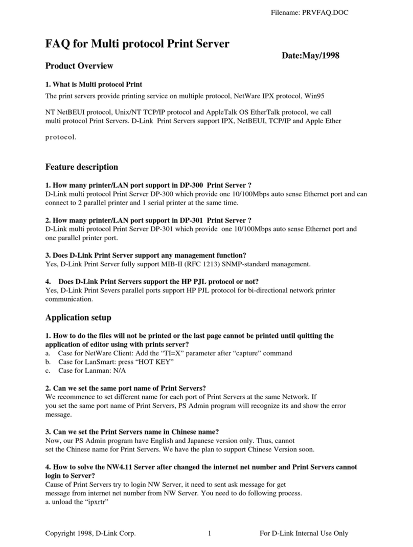 D-Link DP-300 Instruction Manual