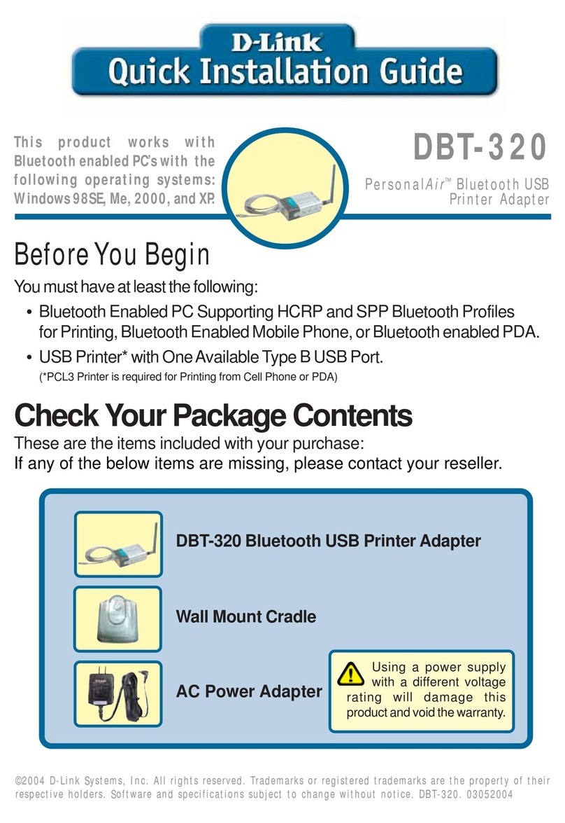 D-Link PersonalAir DBT-320 User manual D-Link PersonalAir DBT-320 User manual