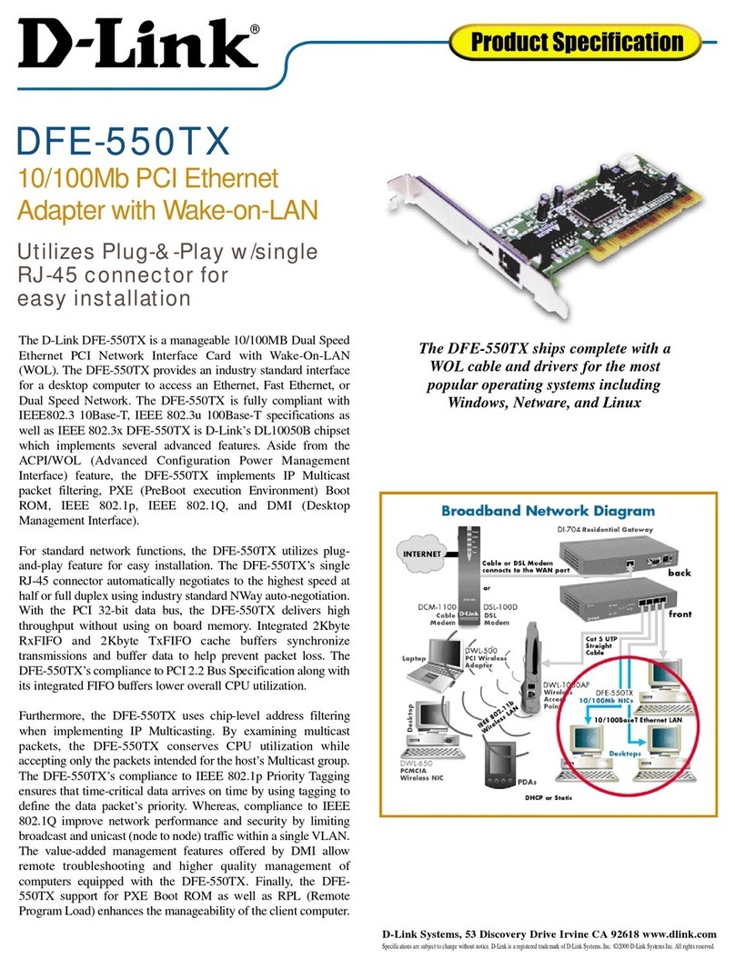 D-Link DFE-550TX Owner's manual