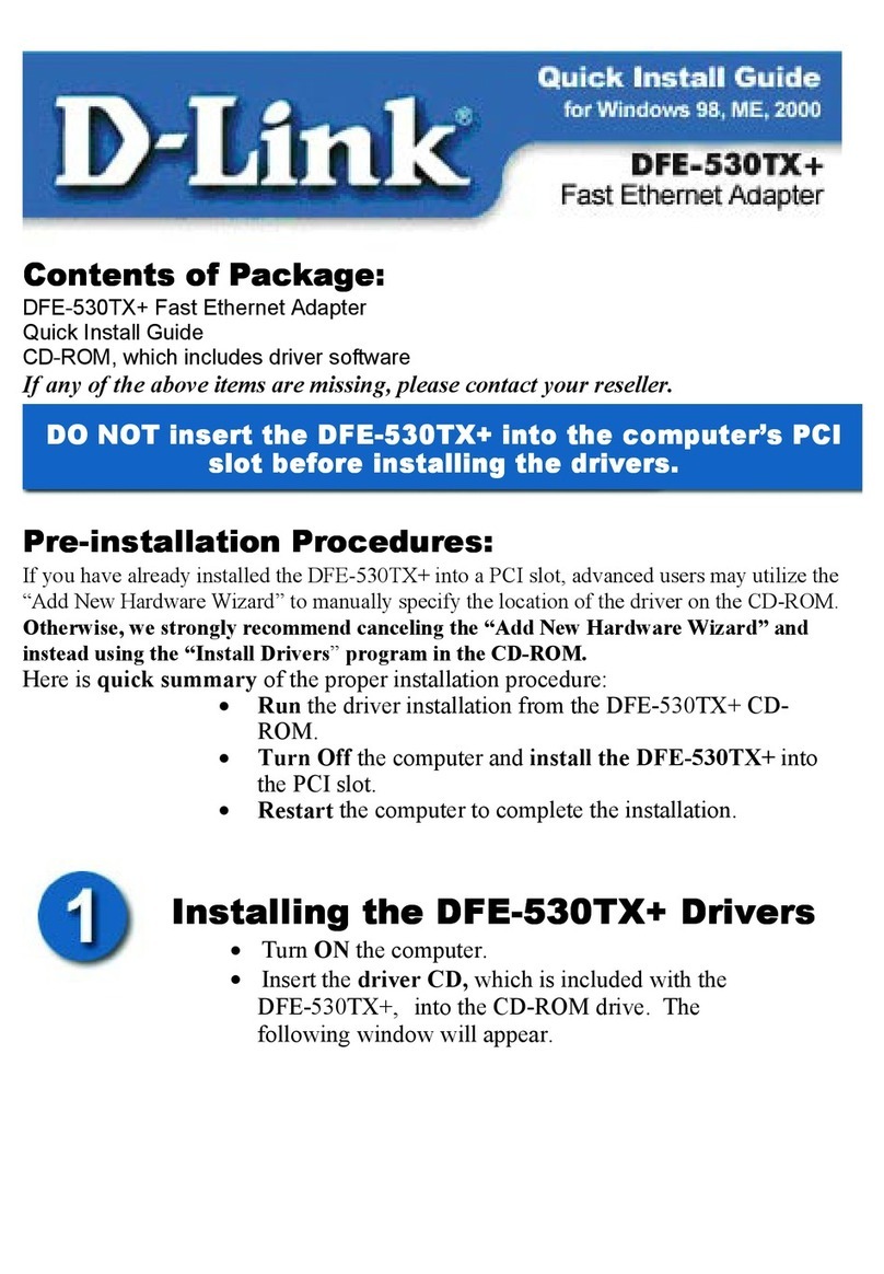 D-Link DFE-530TX+ User manual