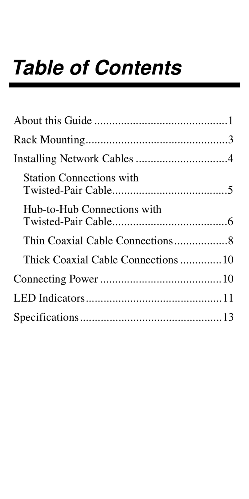 D-Link DE-816TP - Hub 16Port 10MBs 16RJ45 1BNC 1A Ui... User manual