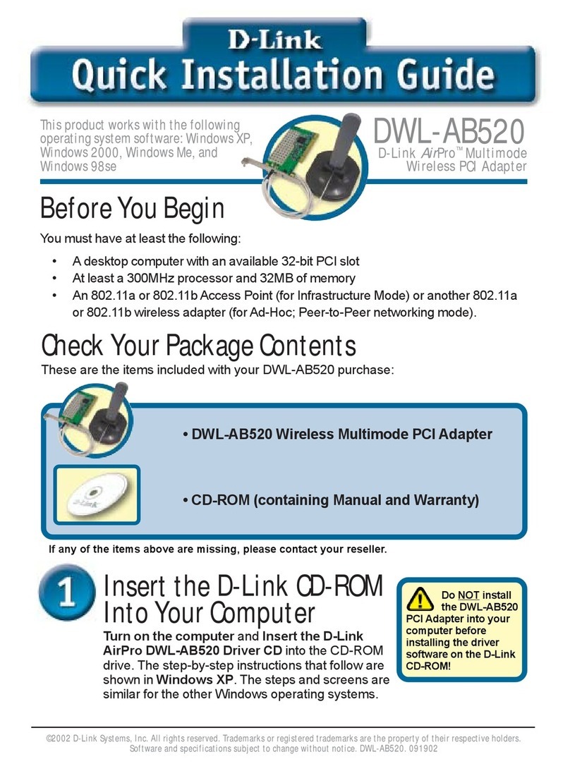 D-Link AirPro DWL-AB520 User manual