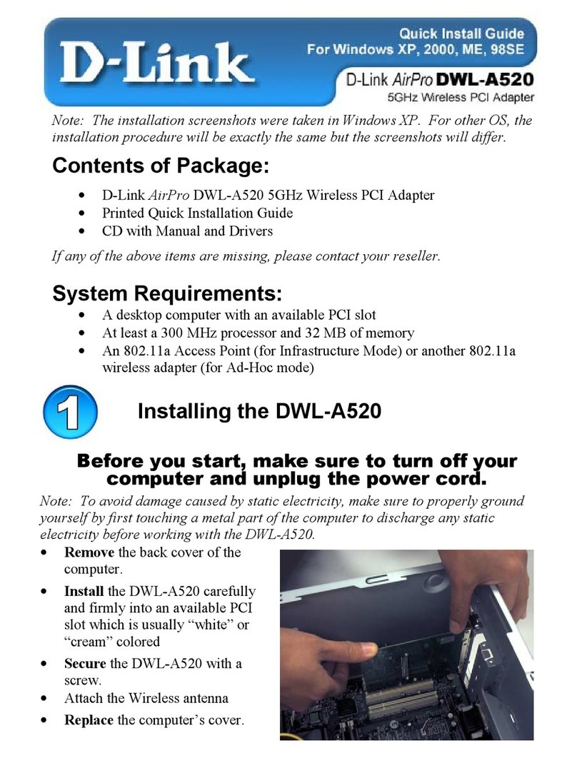 D-Link AirPro DWL-A520 User manual
