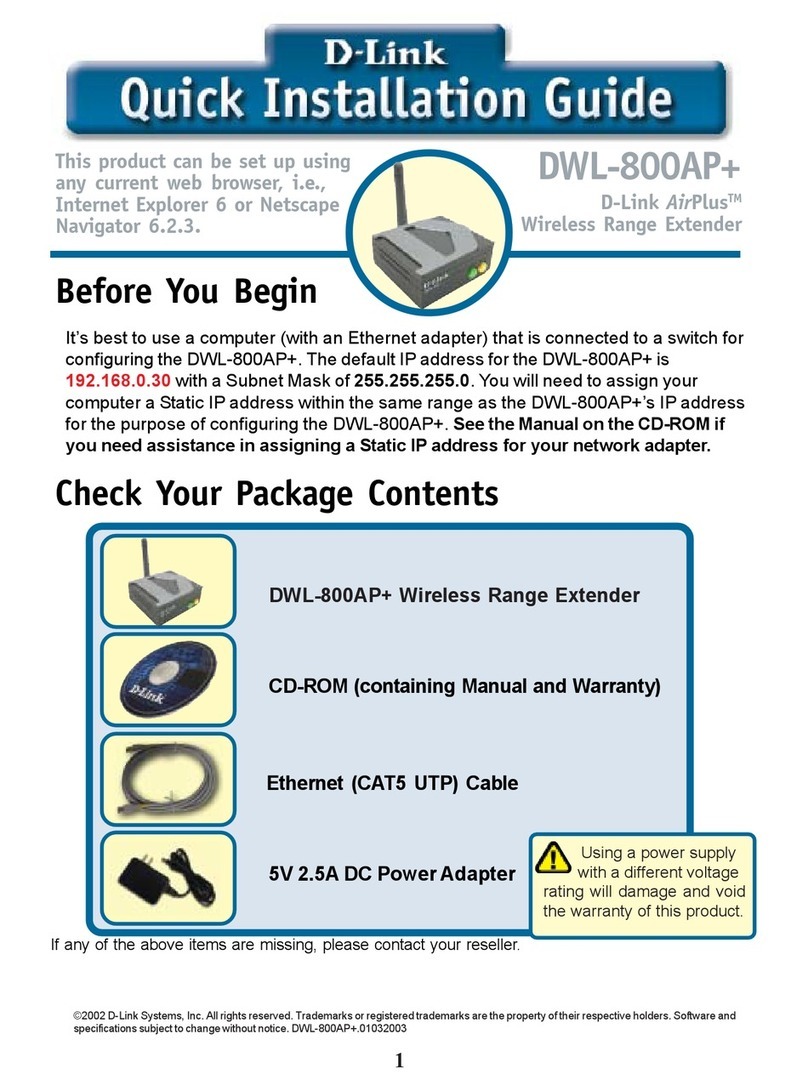 D-Link AirPlus DWL-800AP+ User manual D-Link AirPlus DWL-800AP+ User manual