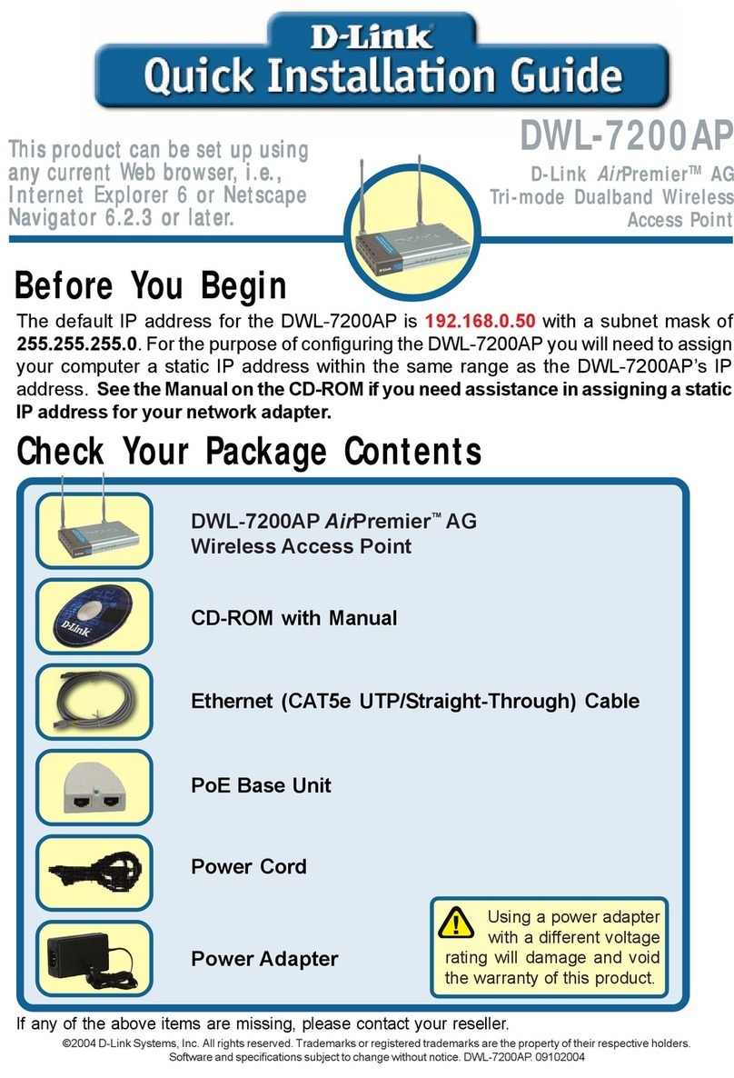 D-Link DWL-7200AP - AirPremier AG - Wireless Access... User manual D-Link DWL-7200AP - AirPremier AG - Wireless Access... User manual