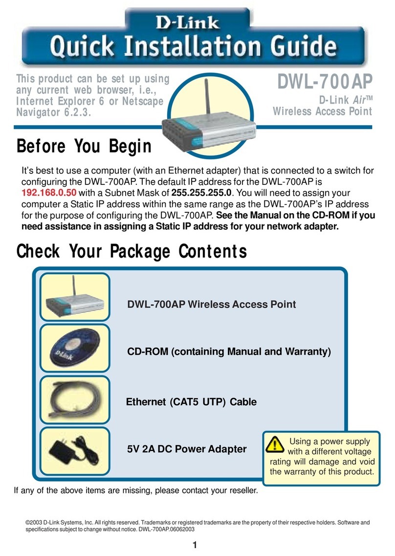 D-Link DWL-700AP - Air - Wireless Bridge User manual D-Link DWL-700AP - Air - Wireless Bridge User manual