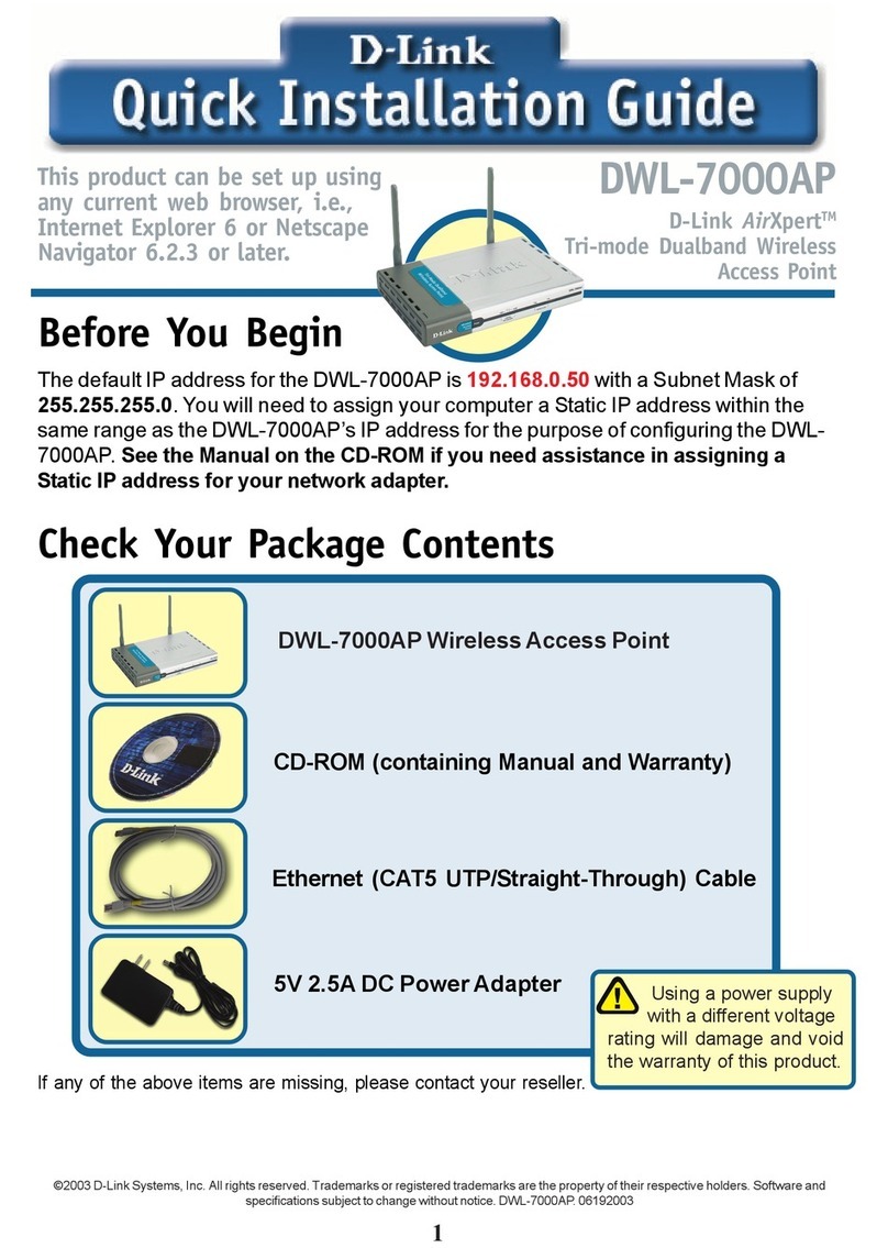 D-Link AirXpert DWL-7000AP User manual