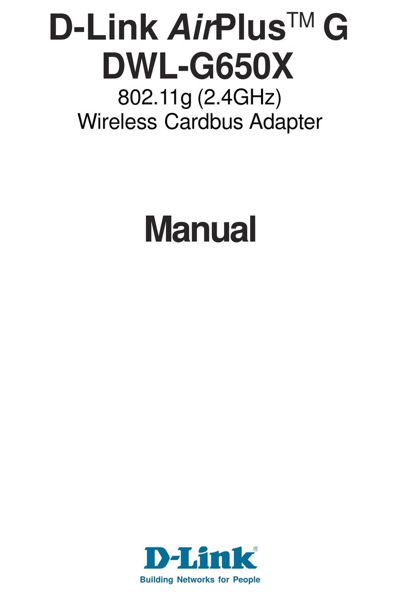 D-Link AirPlus G DWL-G650X User manual D-Link AirPlus G DWL-G650X User manual