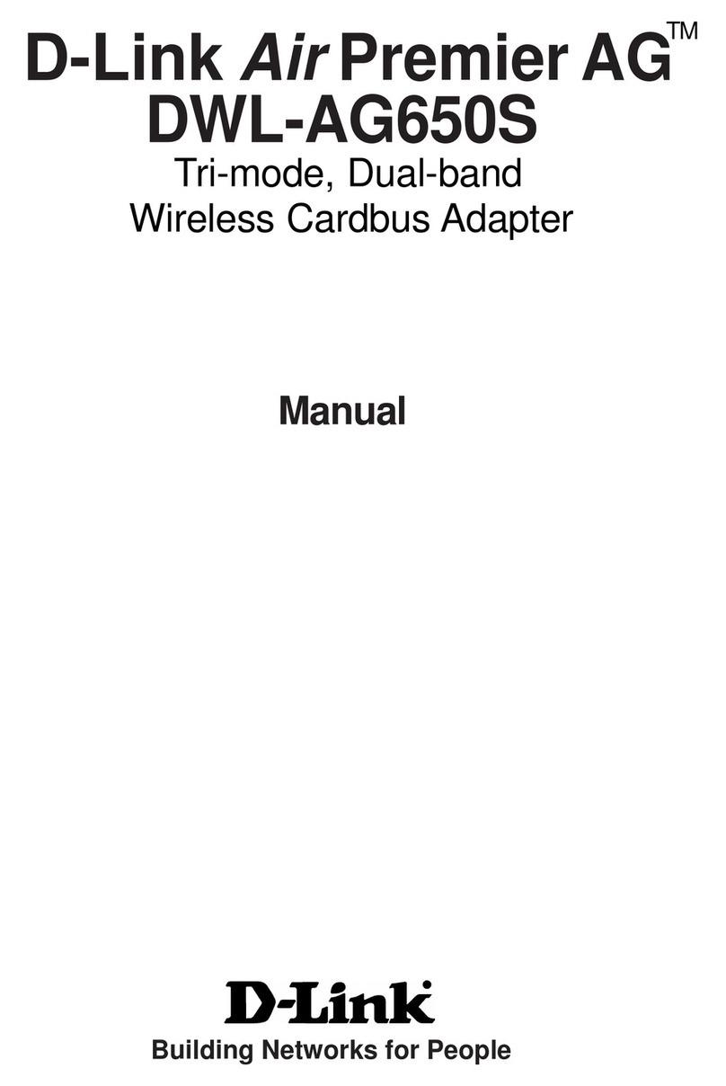 D-Link Air Xpert DWL-AG650 User manual