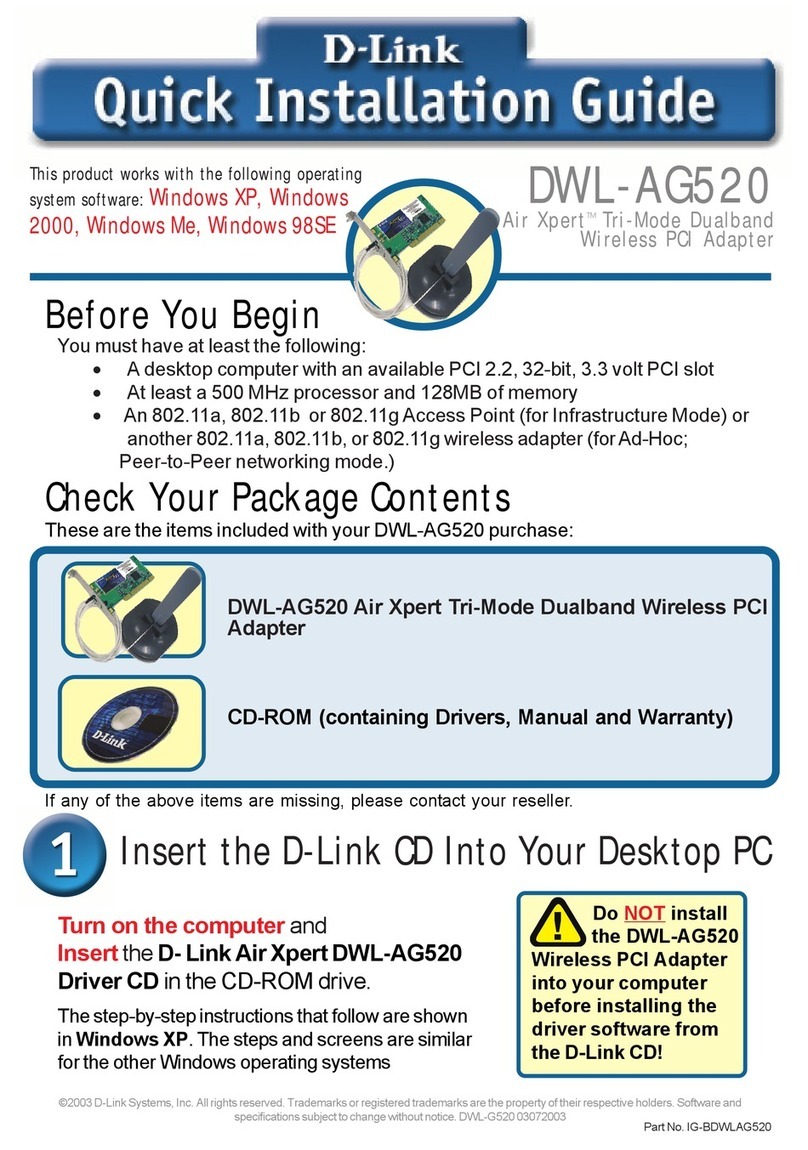 D-Link Air Xpert DWL-AG520 User manual