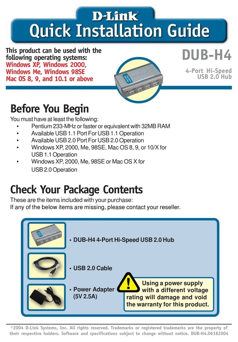 D-Link DUB-H4 - Hub - USB User manual