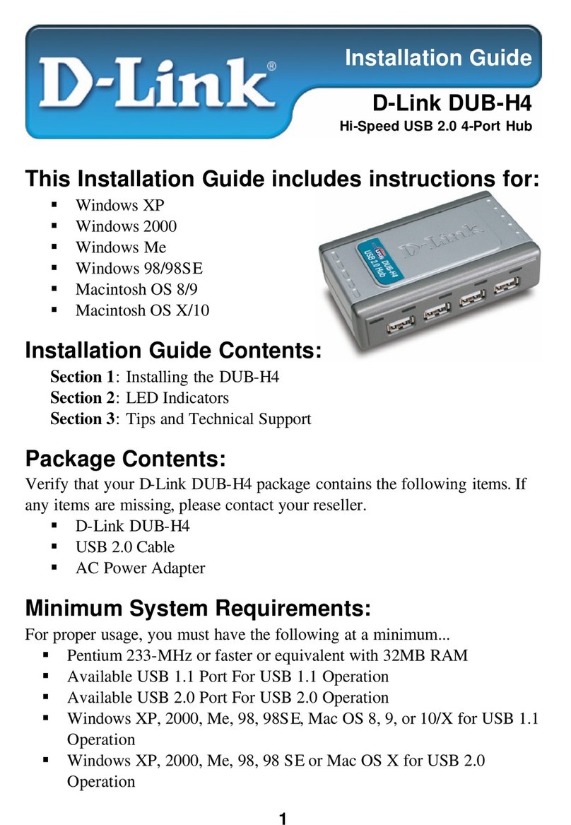 D-Link DUB-H4 - Hub - USB User manual