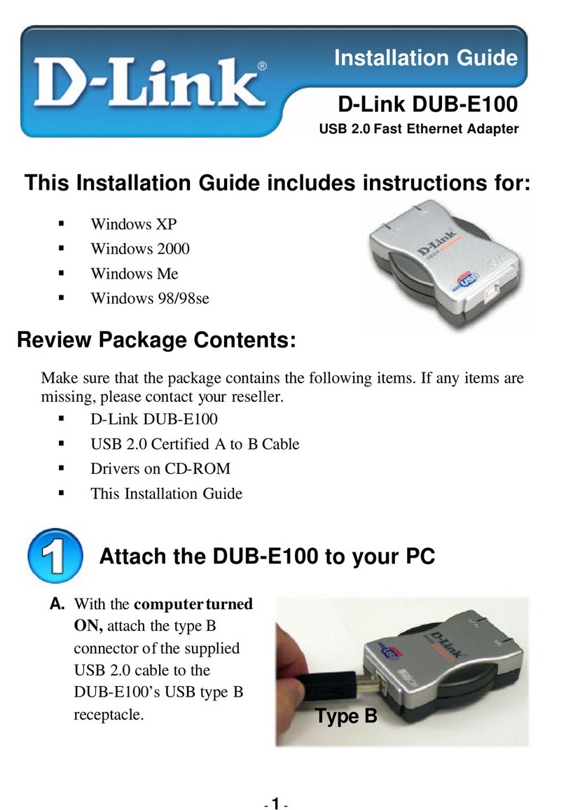 D-Link DUB-E100 User manual D-Link DUB-E100 User manual