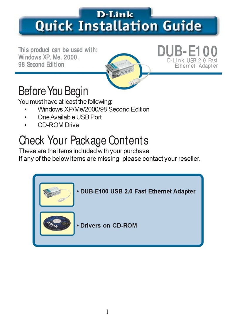 D-Link DUB-E100 User manual D-Link DUB-E100 User manual