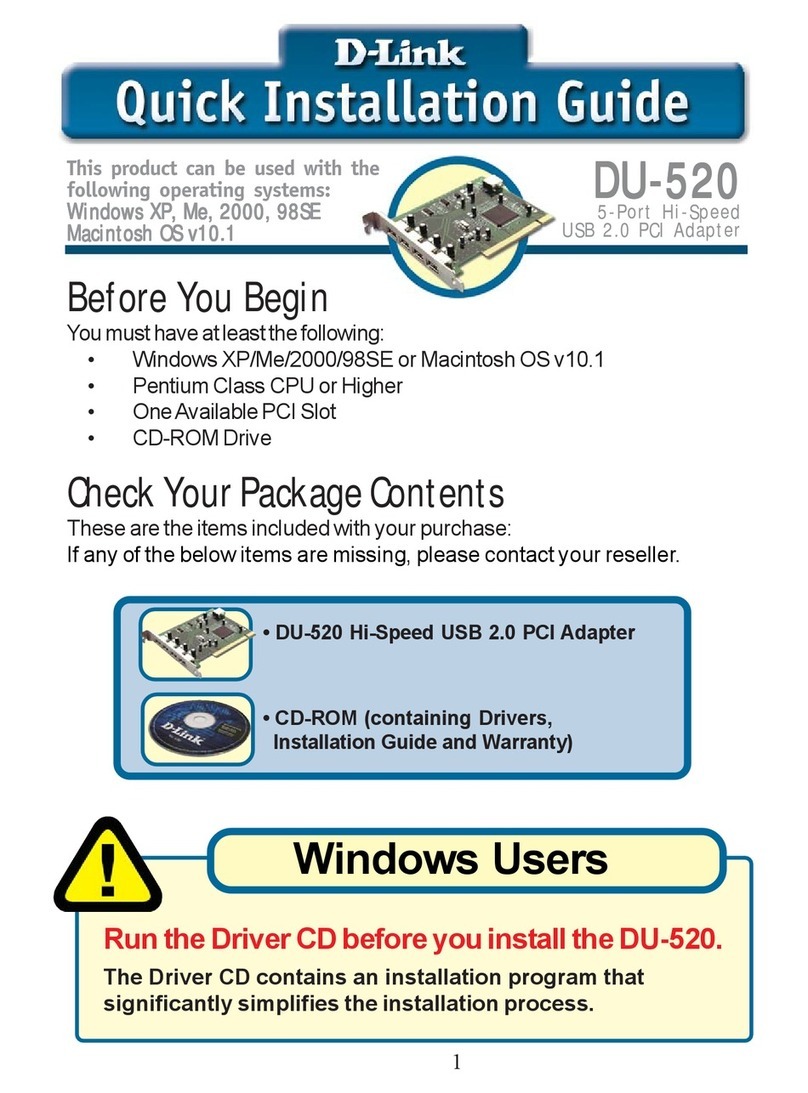 D-Link DU-520 User manual D-Link DU-520 User manual