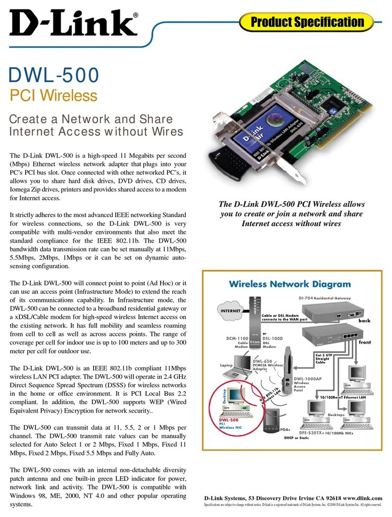 D-Link DWL-500 User manual