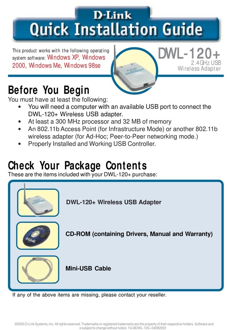 D-Link AirPlus DWL-120+ User manual D-Link AirPlus DWL-120+ User manual