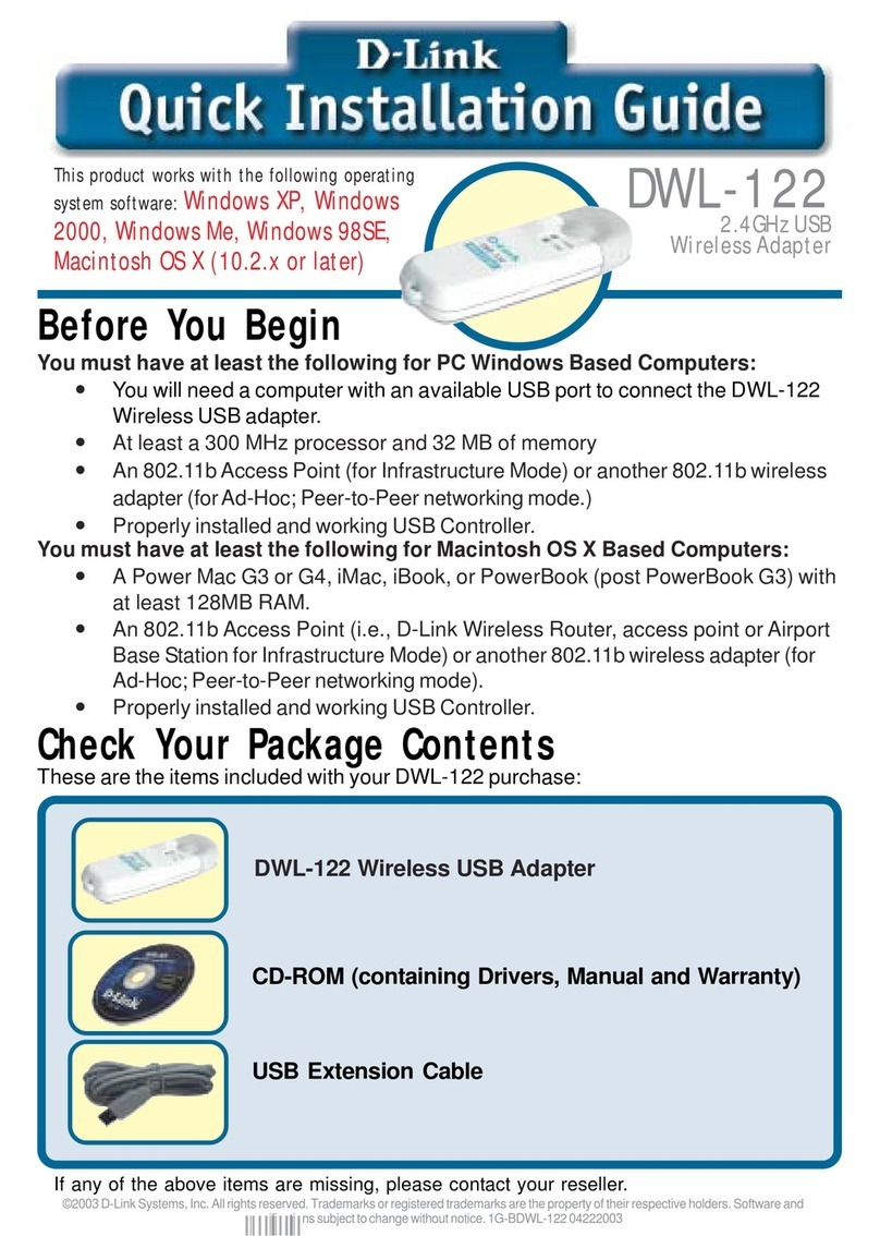 D-Link DWL-122 User manual D-Link DWL-122 User manual