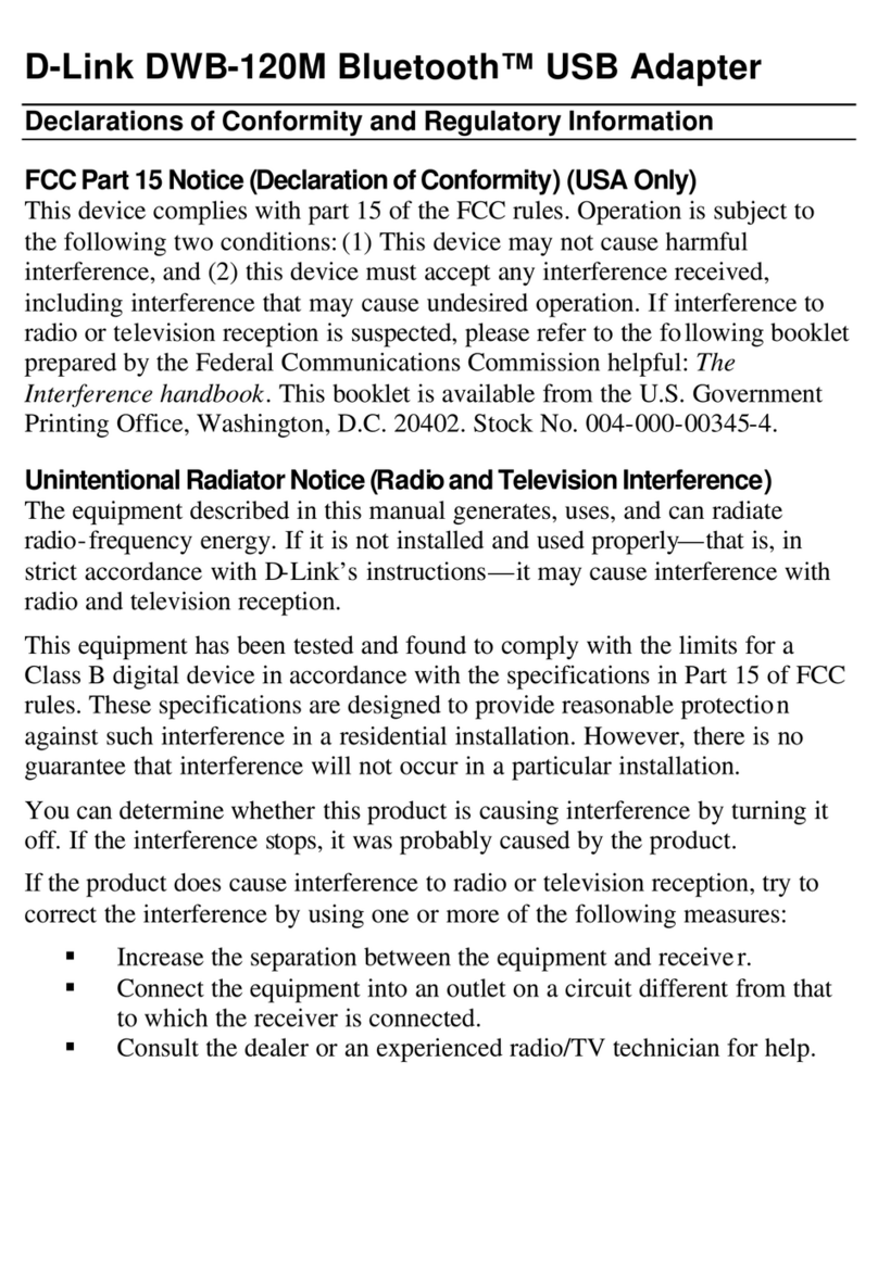 D-Link DWB-120M Reference guide