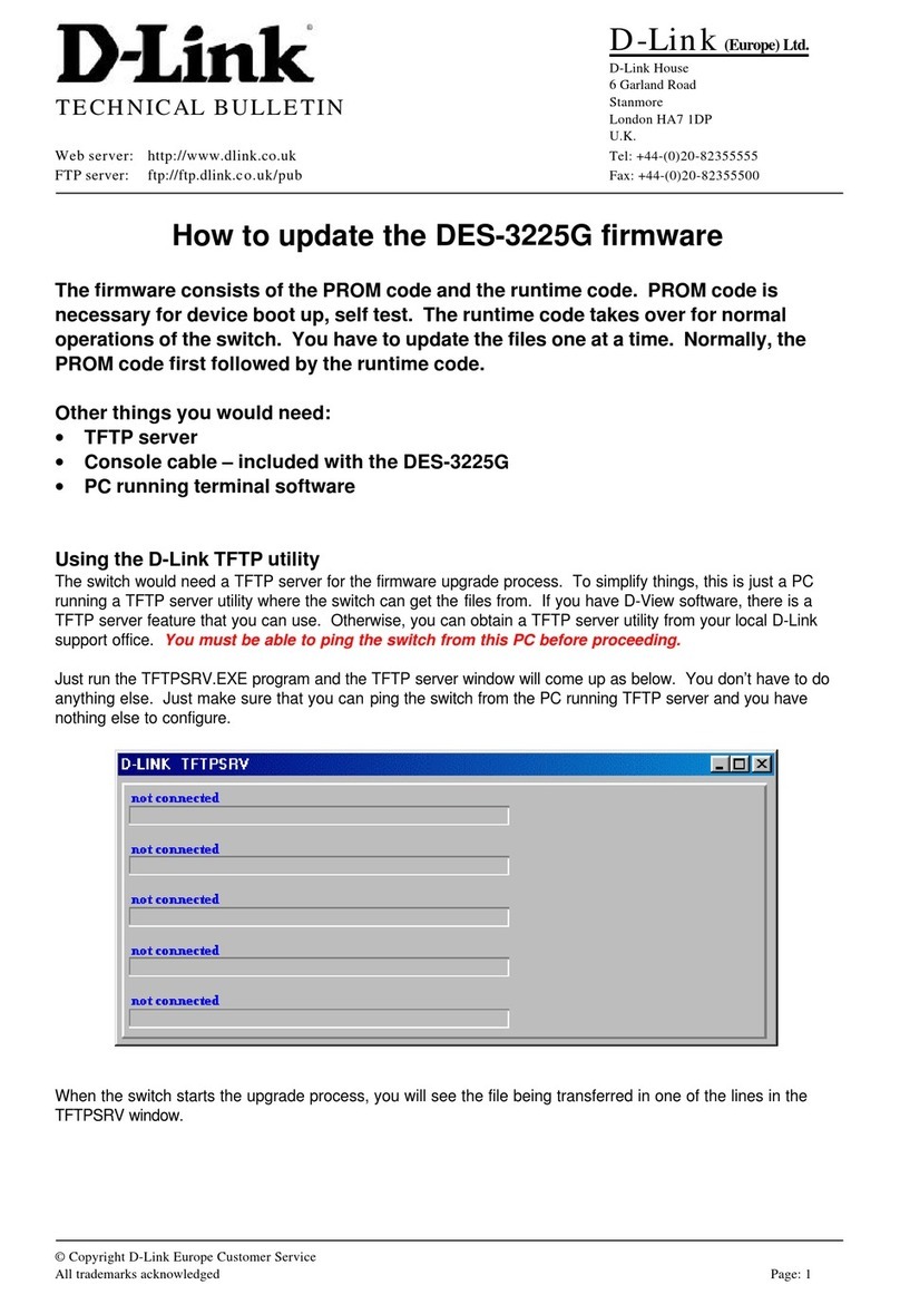 D-Link DES-3225G Series Service manual