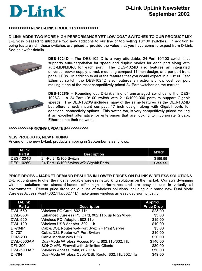 D-Link DES-1024D User manual