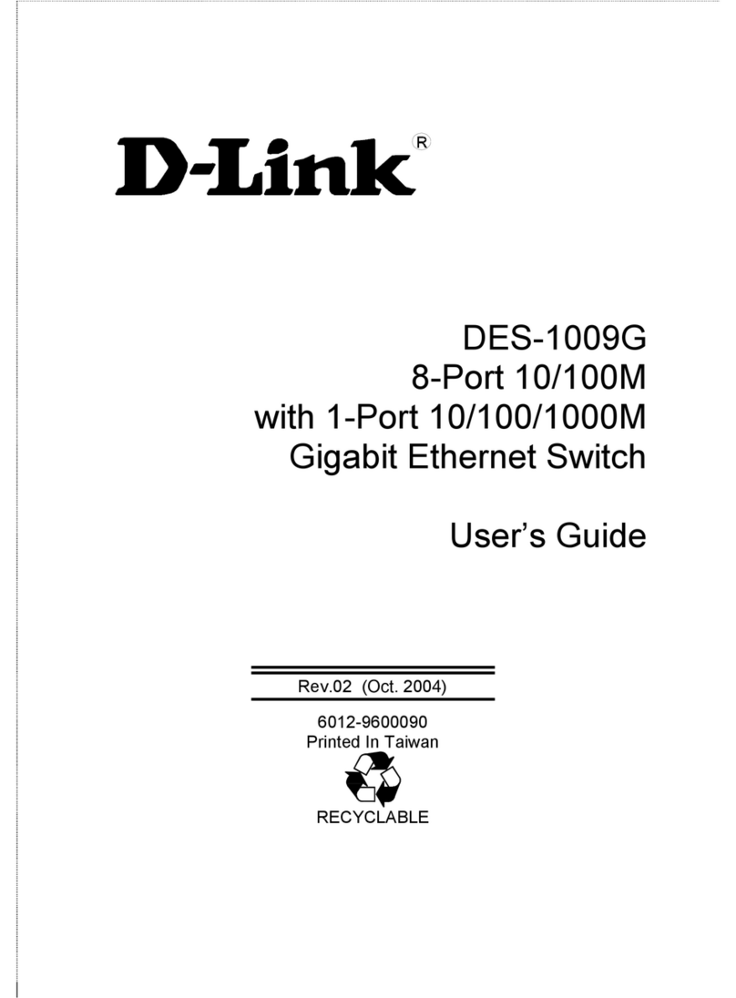 D-Link DES-1009G User manual D-Link DES-1009G User manual