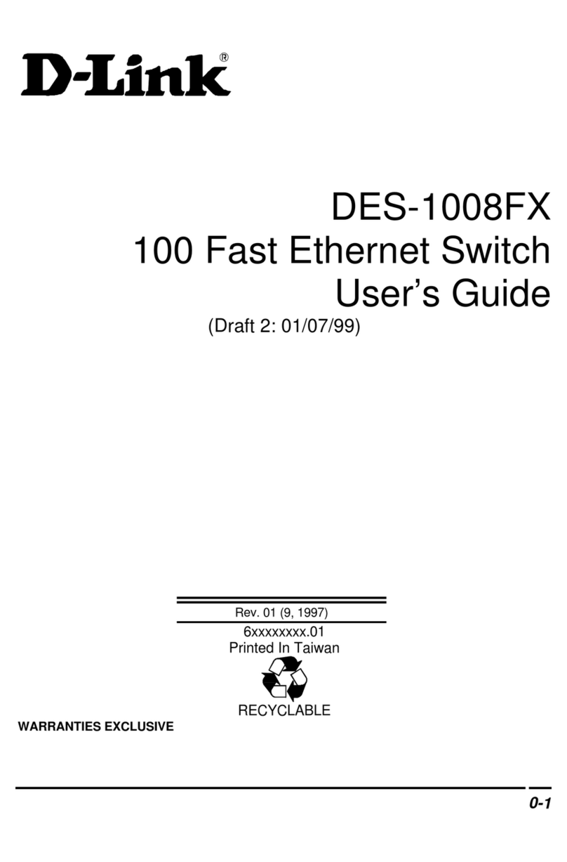 D-Link DES-1008FX User manual