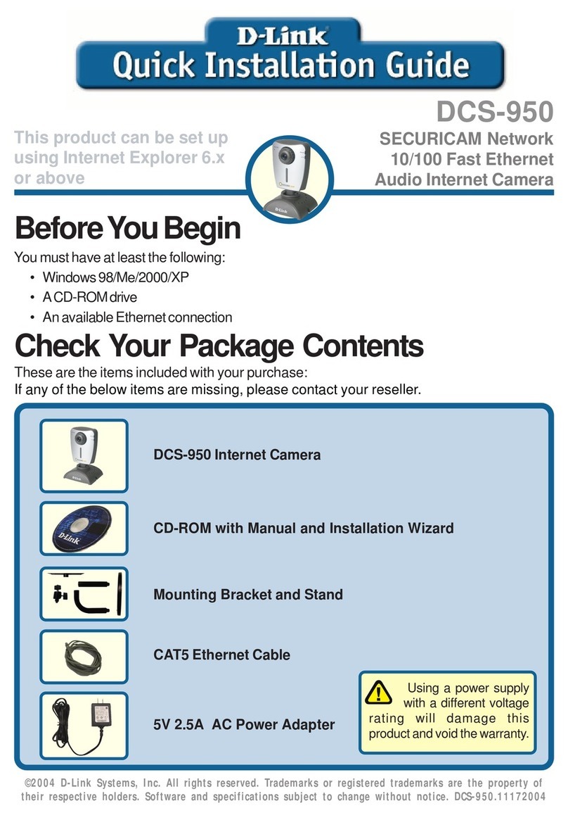 D-Link SECURICAM Network DCS-950 User manual