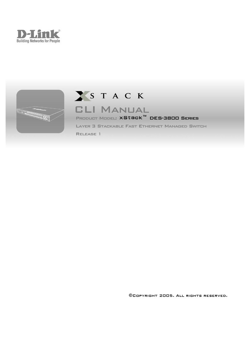 D-Link xStack DES-3800 Series User manual