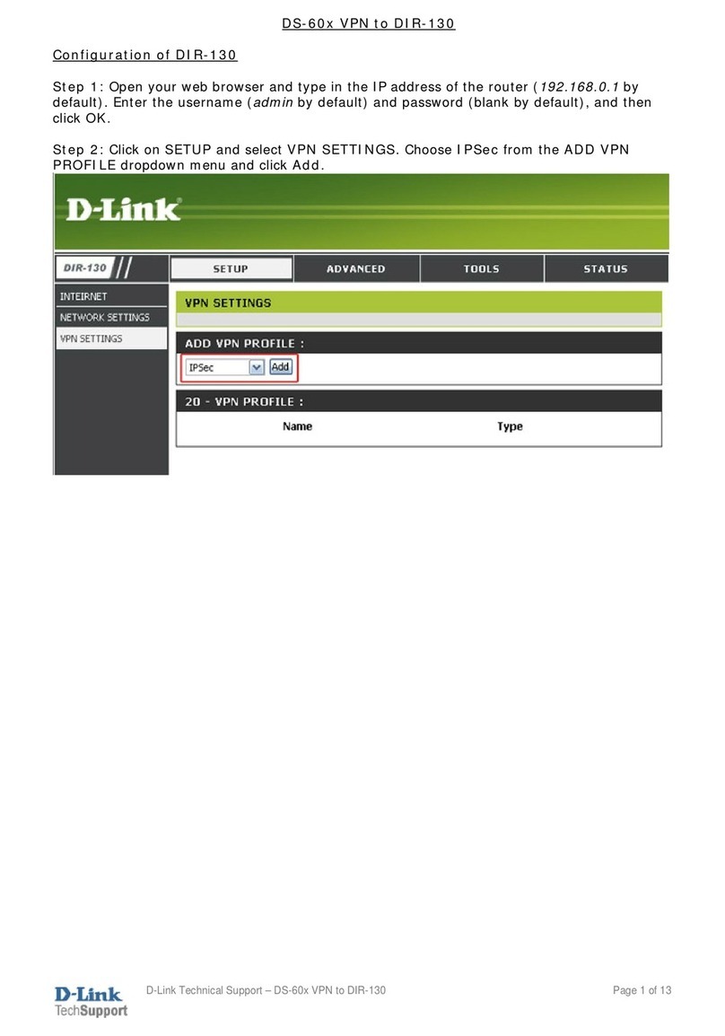 D-Link DIR-130 - Broadband VPN Router Quick guide