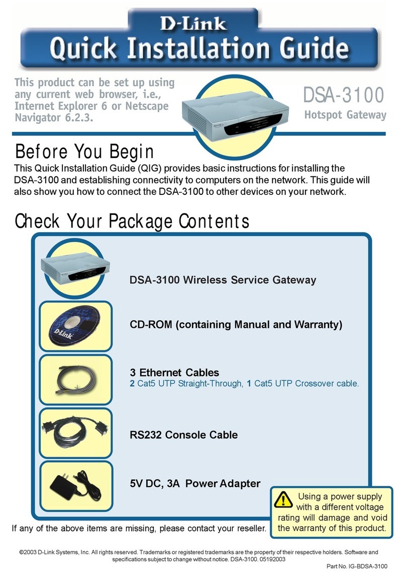 D-Link Airspot DSA-3100 User manual