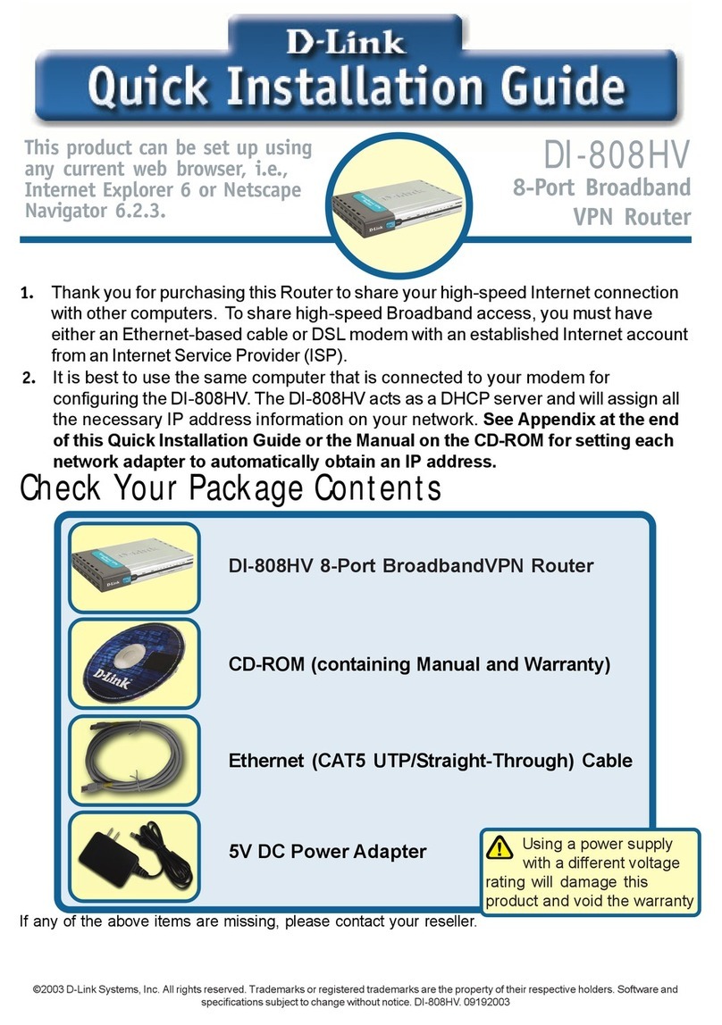 D-Link DI-808HV User manual D-Link DI-808HV User manual