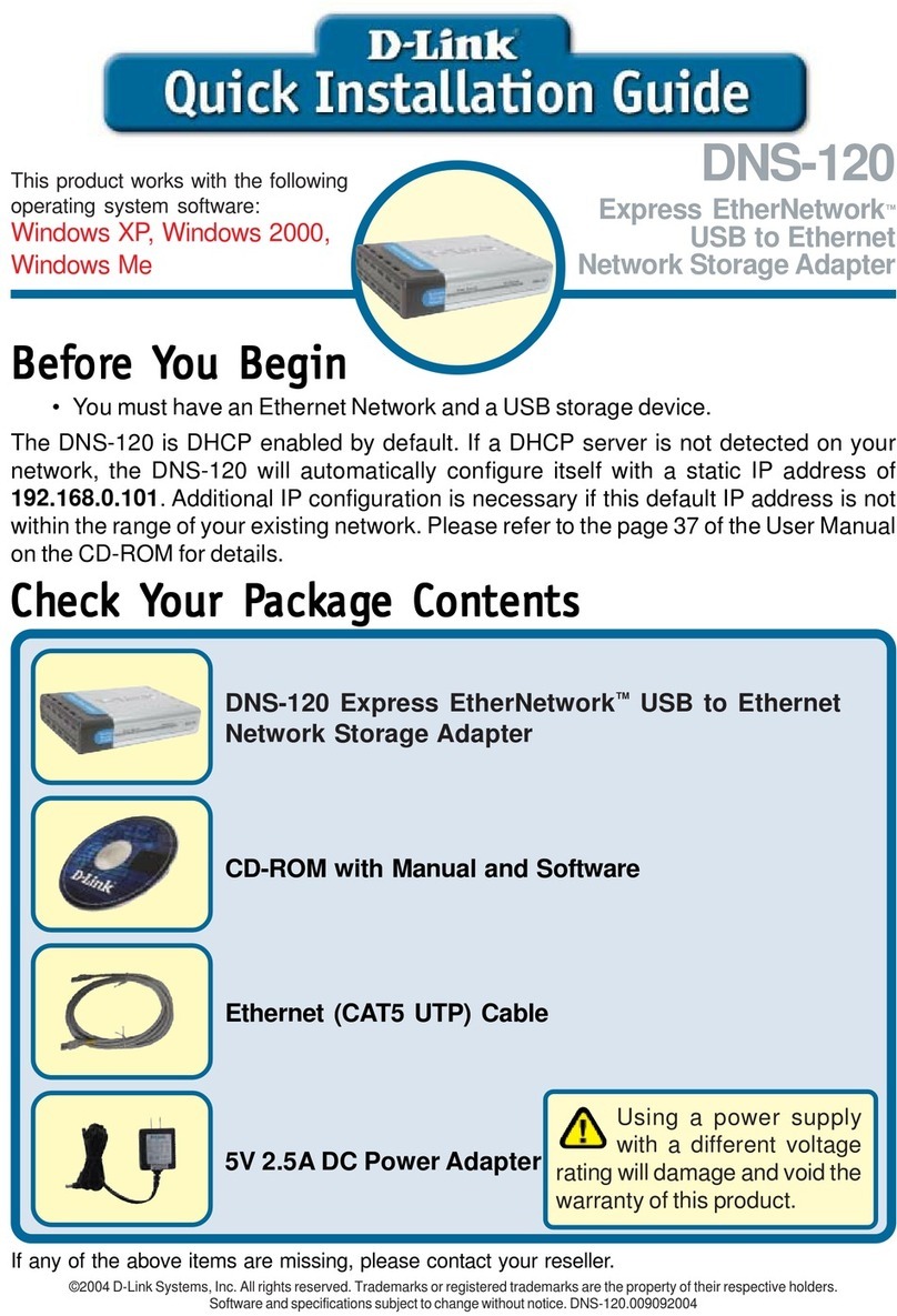 D-Link Express EtherNetwork DNS-120 User manual