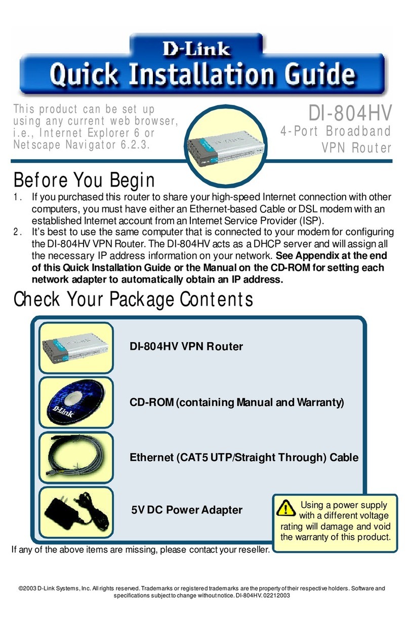 D-Link DI-804HV - Express ENwork Router User manual