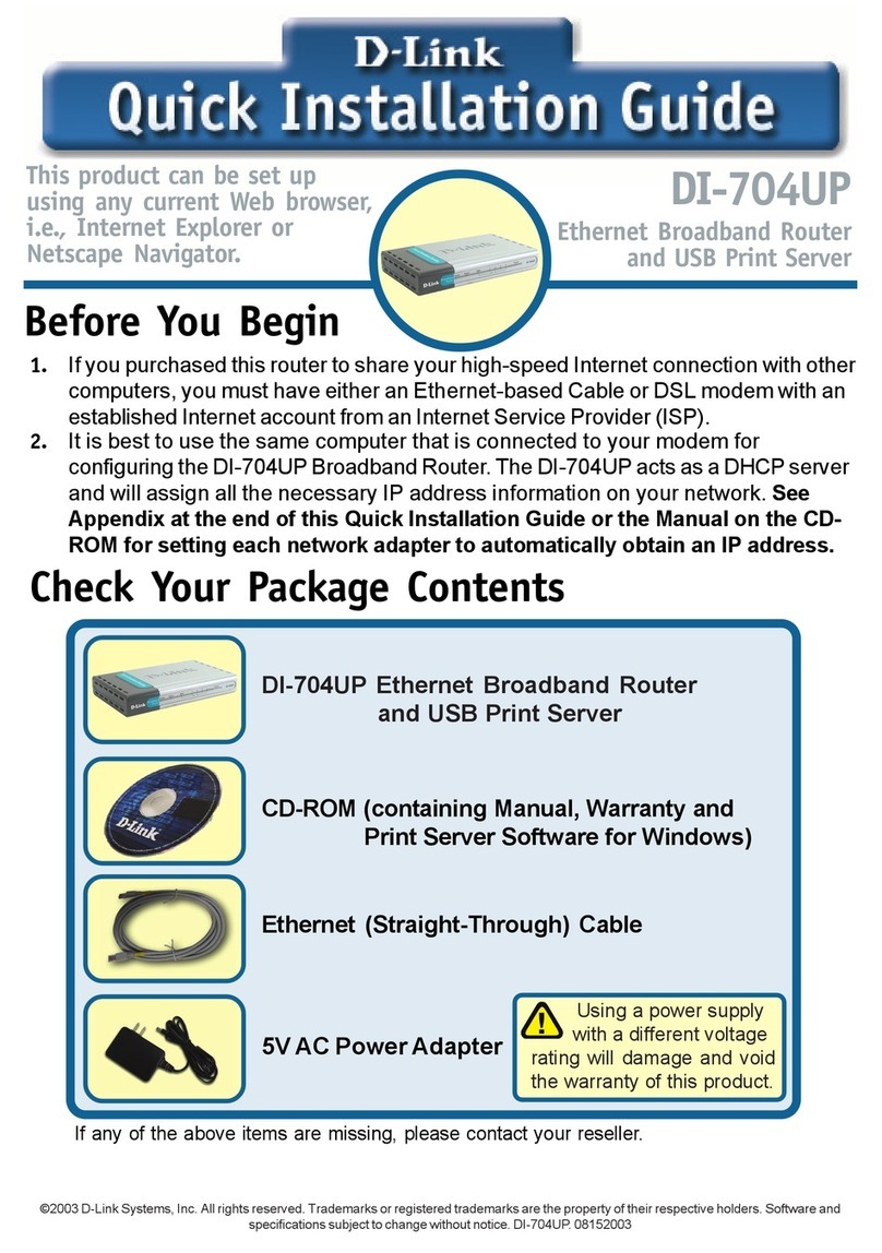 D-Link Express EtherNetwork DI-704UP User manual