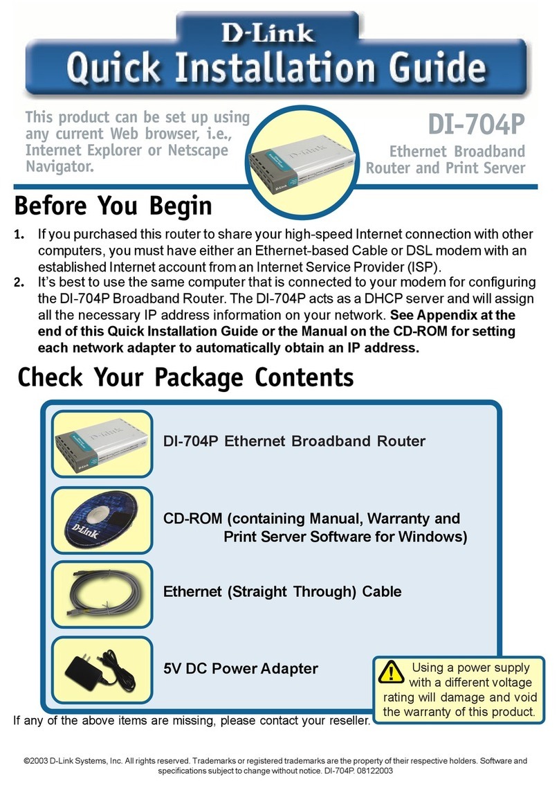 D-Link Express Ethernetwork DI-704P User manual D-Link Express Ethernetwork DI-704P User manual