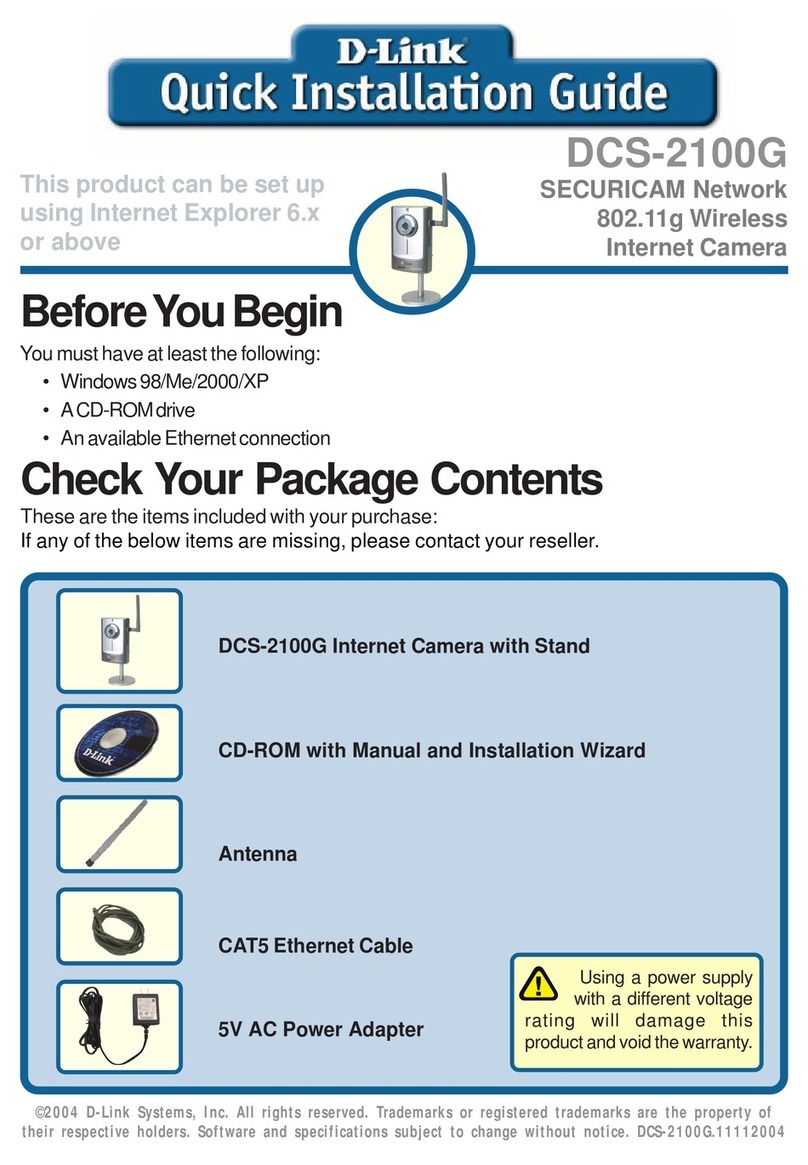 D-Link SECURICAM Network DCS-2100G User manual