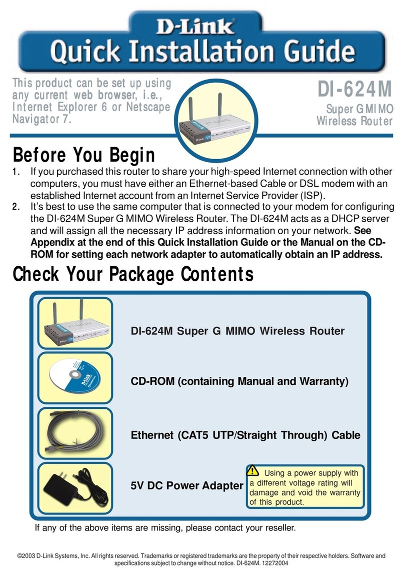 D-Link DI-624M - Wireless 108G MIMO Router User manual