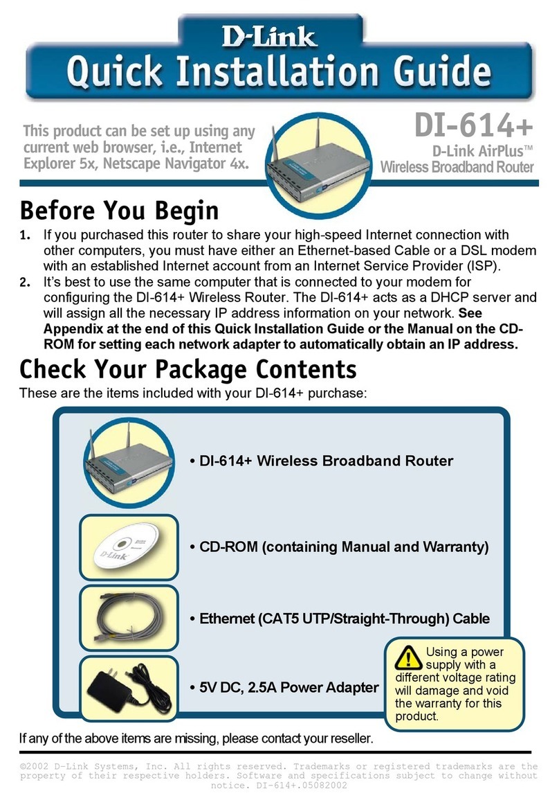 D-Link AirPlus DI-614+ Quick installation guide