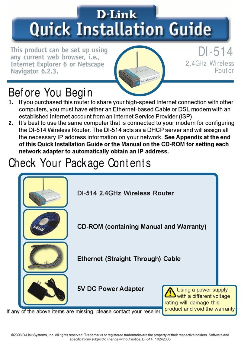 D-Link DI-514 - Wireless Router User manual